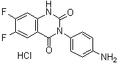 3-(4-氨基苯基)-6,7-二氟喹唑啉-2,4(1H,3H)-二酮盐酸盐分子结构 (CAS 936500-99-1)