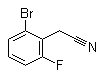 2-溴-6-氟苯乙腈分子结构 (CAS 936693-22-0)