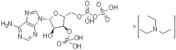 3'-腺苷酸 5'-(磷酸二氢酯) 5'-硫酸酸酐三乙胺盐分子结构 (CAS 936827-87-1)