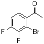 2'-溴-3',4'-二氟苯乙酮分子结构 (CAS 936846-32-1)