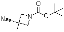 3-氰基-3-甲基氮杂环丁烷-1-羧酸叔丁酯分子结构 (CAS 936850-09-8)