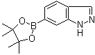 1H-吲唑-6-硼酸频哪醇酯分子结构 (CAS 937049-58-6)