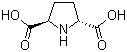(2R,5R)-吡咯烷-2,5-二羧酸分子结构 (CAS 93713-35-0)