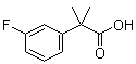 structure of CAS# 93748-20-0, 2-(3-氟苯基)-2-甲基丙酸
