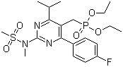 P-[[4-(4-氟苯基)-6-(1-甲基乙基)-2-[甲基(甲基磺酰基)氨基]-5-嘧啶基]甲基]膦酸二乙酯分子结构 (CAS 937639-31-1)
