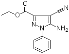 structure of CAS# 93764-93-3, 5-氨基-4-氰基-1-苯基-1H-吡唑-3-甲酸乙酯