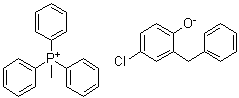 4-氯-2-(苯基甲基)苯酚甲基三苯基鏻盐分子结构 (CAS 93839-51-1)