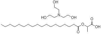 十八烷酸 1-羧基乙基酯三乙醇胺盐分子结构 (CAS 93843-03-9)