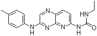 N-乙基-N'-[3-[(4-甲基苯基)氨基]吡啶并[2,3-b]吡嗪-6-基]脲分子结构 (CAS 938444-93-0)