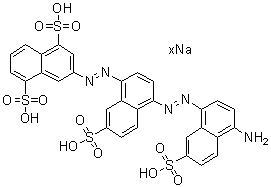 CAS # 93858-03-8, 3-[[4-[(4-Amino-7-sulfo-1-naphthalenyl)azo]-7-sulfo-1-naphthalenyl]azo]-1,5-naphthalenedisulfonic acid sodium salt