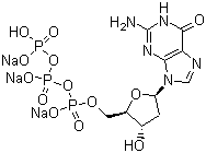 2'-脱氧鸟苷-5'-三磷酸三钠盐分子结构 (CAS 93919-41-6)
