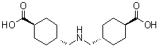 structure of CAS# 93940-19-3, [反式(反式)]-(4,4'-[亚氨基二(亚甲基)]二环己烷羧酸