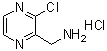 3-氯-2-吡嗪甲胺盐酸盐分子结构 (CAS 939412-86-9)