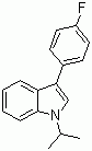 structure of CAS# 93957-49-4, 3-(4-Fluorophenyl)-1-isopropyl-1H-indole