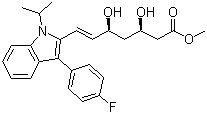 氟伐他汀甲酯分子结构 (CAS 93957-53-0)