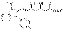 structure of CAS# 93957-55-2, Fluvastatin sodium salt