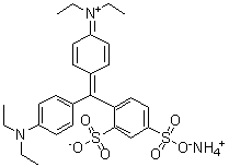 N-[4-[[4-(二乙基氨基)苯基](2,4-二磺基苯基)亚甲基]-2,5-环己二烯-1-亚基]-N-乙基-乙铵内盐铵盐分子结构 (CAS 93963-02-1)
