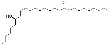 (9Z,12R)-12-羟基-9-十八碳烯酸辛基酯分子结构 (CAS 93980-66-6)