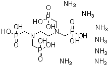 [1,2-乙烷二基二[次氮基二(亚甲基)]]四膦酸七铵盐分子结构 (CAS 93983-12-1)