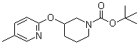 structure of CAS# 939986-13-7, 3-[(5-Methyl-2-pyridinyl)oxy]-1-piperidinecarboxylic acid tert-butyl ester