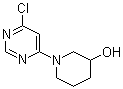 structure of CAS# 939986-73-9, 1-(6-Chloro-4-pyrimidinyl)-3-piperidinol