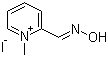 CAS 登录号：94-63-3, 碘解磷啶, 2-[(羟基亚氨基)甲基]-1-甲基吡啶鎓碘化物, 1-甲基吡啶-2-醛肟碘化物