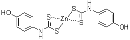 (4-羟基苯基)二硫代氨基甲酸锌络合物分子结构 (CAS 94023-60-6)
