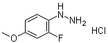 (2-氟-4-甲氧基苯基)肼盐酸盐分子结构 (CAS 940298-93-1)