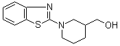 1-(2-苯并噻唑基)-3-哌啶甲醇分子结构 (CAS 941030-87-1)