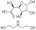 alpha-D-葡糖呋喃糖醛酸单二乙醇胺盐分子结构 (CAS 94108-62-0)