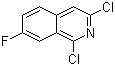 structure of CAS# 941294-25-3, 1,3-二氯-7-氟异喹啉