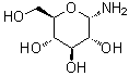 alpha-D-吡喃葡萄糖基胺分子结构 (CAS 94131-70-1)