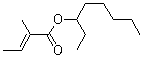 structure of CAS# 94133-92-3, (E)-2-Methyl-2-butenoic acid 1-ethylhexyl ester