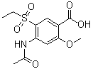 CAS # 94134-06-2, 4-(Acetylamino)-5-(ethylsulfonyl)-2-methoxybenzoic acid