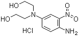 structure of CAS# 94158-13-1, 4-氨基-3-硝基苯胺-N,N-二乙醇盐酸盐
