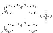 1-甲基-4-[(甲基苯基亚肼基)甲基]吡啶鎓硫酸盐(2:1)分子结构 (CAS 94159-08-7)