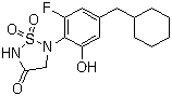 5-[4-(环己基甲基)-2-氟-6-羟基苯基]-1,2,5-噻二唑烷-3-酮 1,1-二氧化物分子结构 (CAS 941607-78-9)