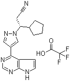 CAS 登录号：941678-50-8, (betaR)-beta-环戊基-4-(7H-吡咯并[2,3-d]嘧啶-4-基)-1H-吡唑-1-丙腈 2,2,2-三氟乙酸盐