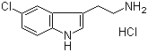 structure of CAS# 942-26-7, 2-(5-Chloro-1H-indol-3-yl)ethanamine hydrochloride