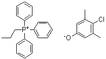 三苯基丙基鏻 4-氯-3,5-二甲基苯酚盐分子结构 (CAS 94201-77-1)