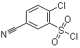 2-氯-5-氰基苯磺酰氯分子结构 (CAS 942199-56-6)