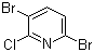 2-氯-3,6-二溴吡啶分子结构 (CAS 942206-18-0)