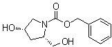 (2S,4S)-1-(苄氧羰基)-2-羟基甲基-4-羟基吡咯烷分子结构 (CAS 942308-58-9)
