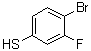4-溴-3-氟苯硫酚分子结构 (CAS 942473-86-1)