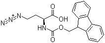 (S)-2-(((9H-芴-9-基)甲氧基)羰基氨基)-4-叠氮丁酸分子结构 (CAS 942518-20-9)