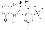 [5-氯-3-[(2,6-二羟基苯基)偶氮]-2-羟基苯磺酸基]铁分子结构 (CAS 94276-45-6)
