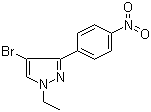 4-溴-1-乙基-3-(4-硝基苯基)-1H-吡唑分子结构 (CAS 942920-12-9)