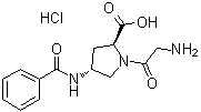(4R)-甘氨酰基-4-(苯甲酰基氨基)-L-脯氨酸盐酸盐分子结构 (CAS 943133-81-1)