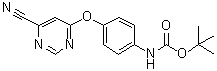 N-[4-[(6-氰基-4-嘧啶基)氧基]苯基]氨基甲酸叔丁酯分子结构 (CAS 943313-34-6)