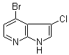 4-溴-3-氯-1H-吡咯并[2,3-b]吡啶分子结构 (CAS 943323-92-0)